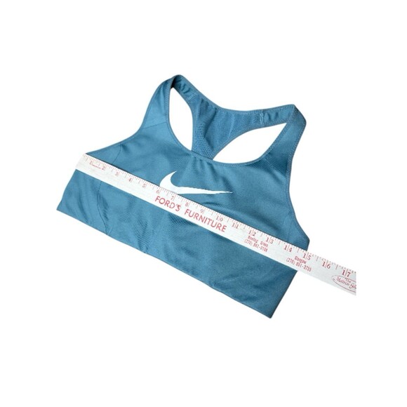 Nike Dri-Fit Swoosh Racerback Sports Bra Large Blue Medium Support - Picture 4 of 6